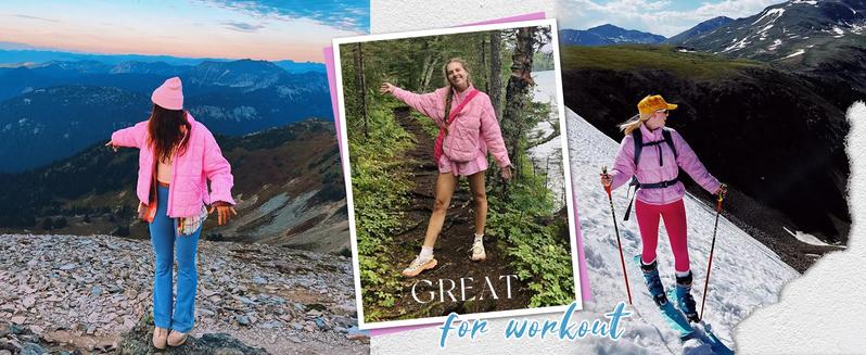 Ommig Women's Oversized Quilted Lightweight Puffer Jackets Casual Padded Coat With Pockets