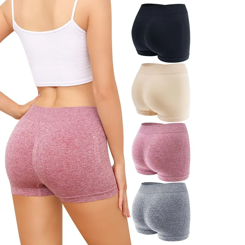 LEVAO Women's Seamless Boyshorts Soft Stretch Comfy Panties for Everyday Wear, Work Outfits & Gym, Lifting Full Coverage Boxer Briefs with No Show Zero Irritation