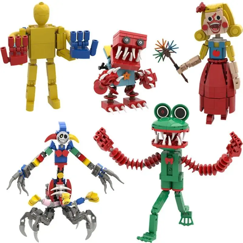 Poppy Playtimes  Main Cast Chapter 5 Educational Assembly Mini Particle Building Blocks Figures Desktop Ornament Holiday Gift
