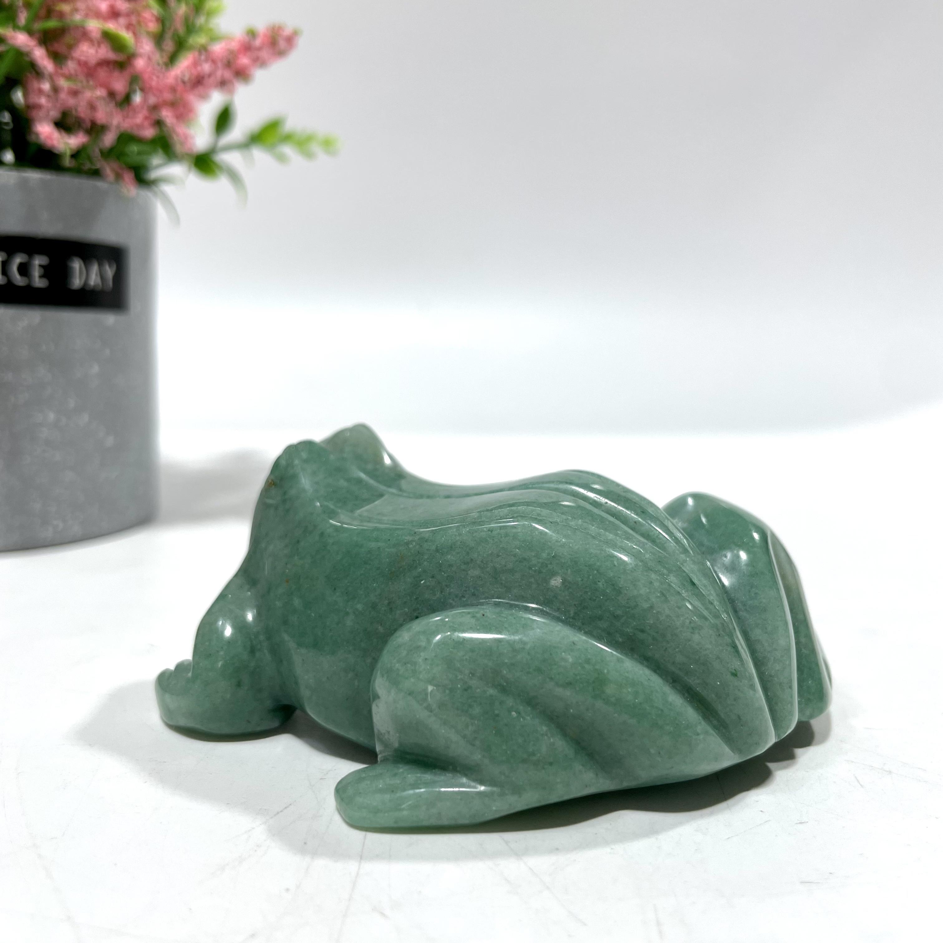 Green Aventurine Animal Crystal Carvings Flower Fairy Cat bird Tortoise Dolphin Bear Fish Seal Dinosaur Rhinoceros Frog Shark Carvings Healing Stones Natural Stone Chakra Balancing Reiki Home Office Decor From IG Crystal