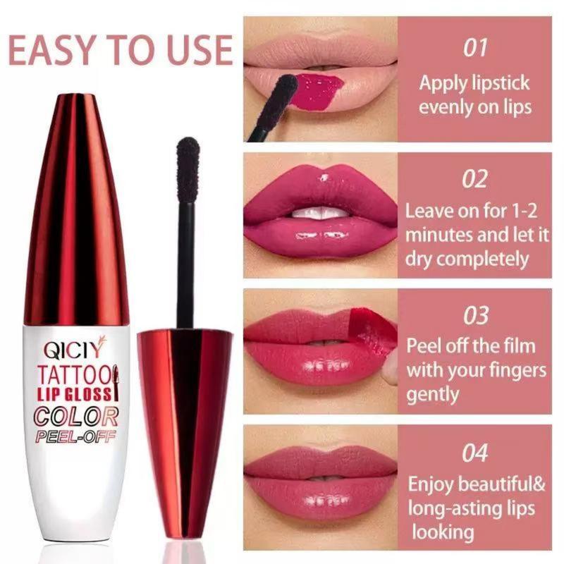 Tattoo Lip Gloss - Transfer-Proof Matte Lip Tint, Non-Sticky & Lightweight, 12H Wear