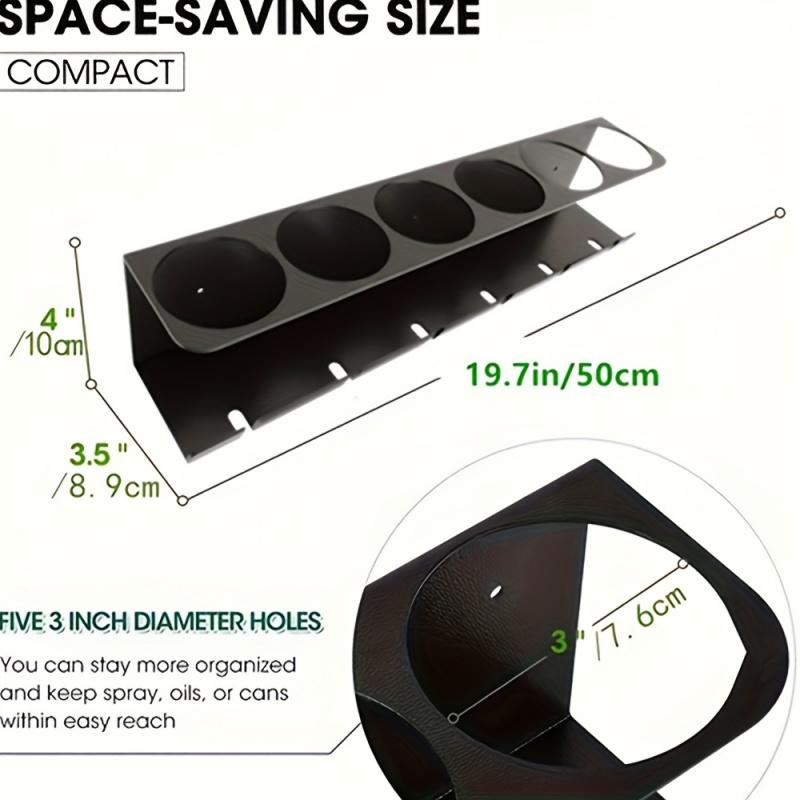 1PC Spray Can Storage Rack Wall Mounted Organizer for Garage Workshop Paint Containers Multi Functional Bracket