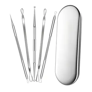 Blackhead Remover Blackhead Removal Pimple Comedone Extractor Tool - Treatment for Blemish Whitehead Popping Zit Removing with Metal Case