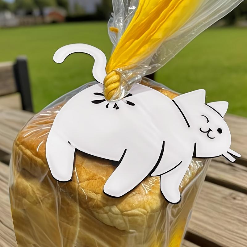 [Cat Bread Clip] Cat Butt Bread Clip - 3D Printed Humorous Kitchen Gadget - Plastic Bag Holder for Bread & Snacks - Cute Animal Pantry Storage Accessory - Quirky Home Decor Gift - Playful Design - Lightweight Accessory - Pet Lovers