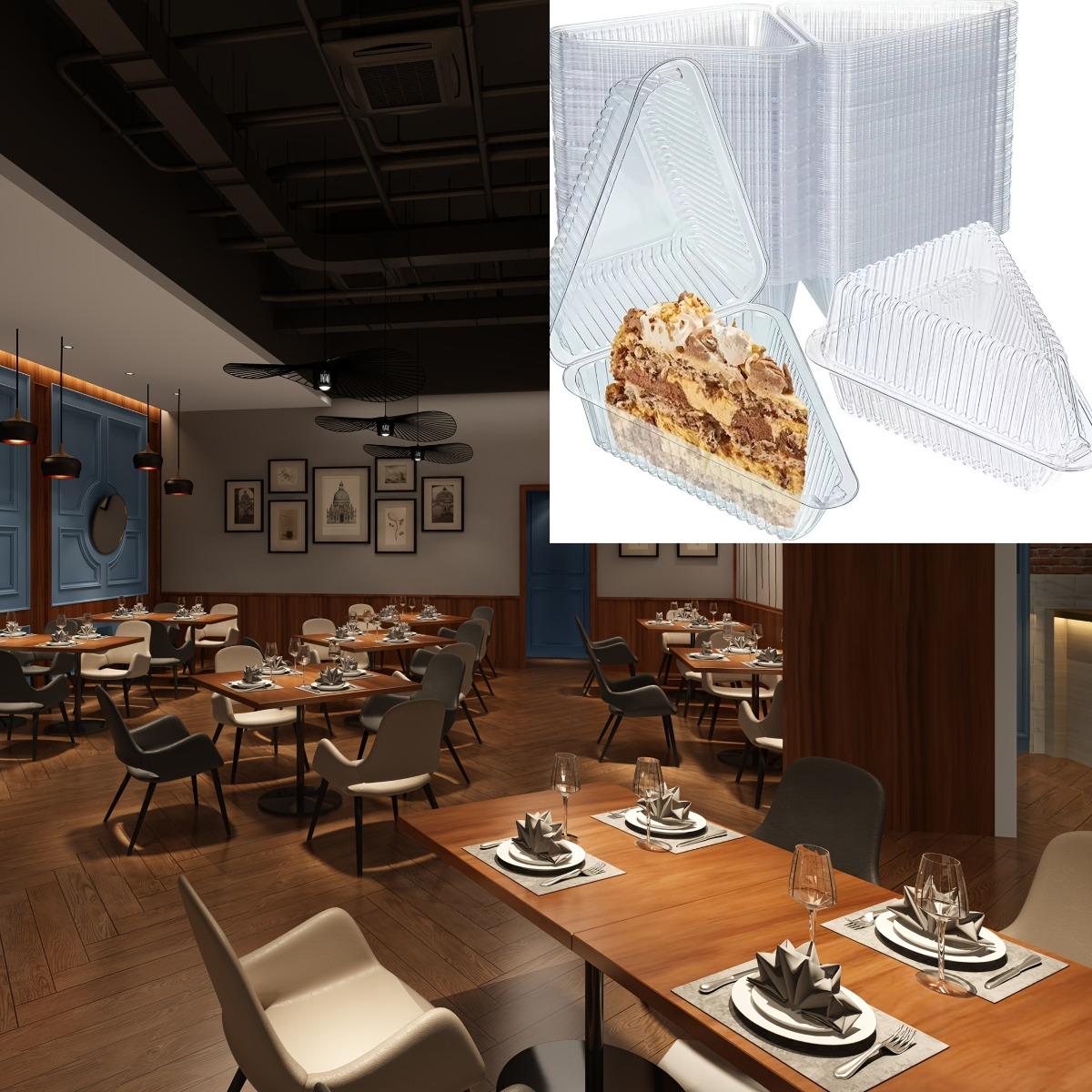 100pcs Transparent Triangle Dessert Packaging Boxes, Disposable Plastic Cake Containers for Sandwiches, Mousse, Crepe Cakes, Pastries and Sweets, Perfect for Bakery Takeout, Afternoon Tea Treats and Dessert Display