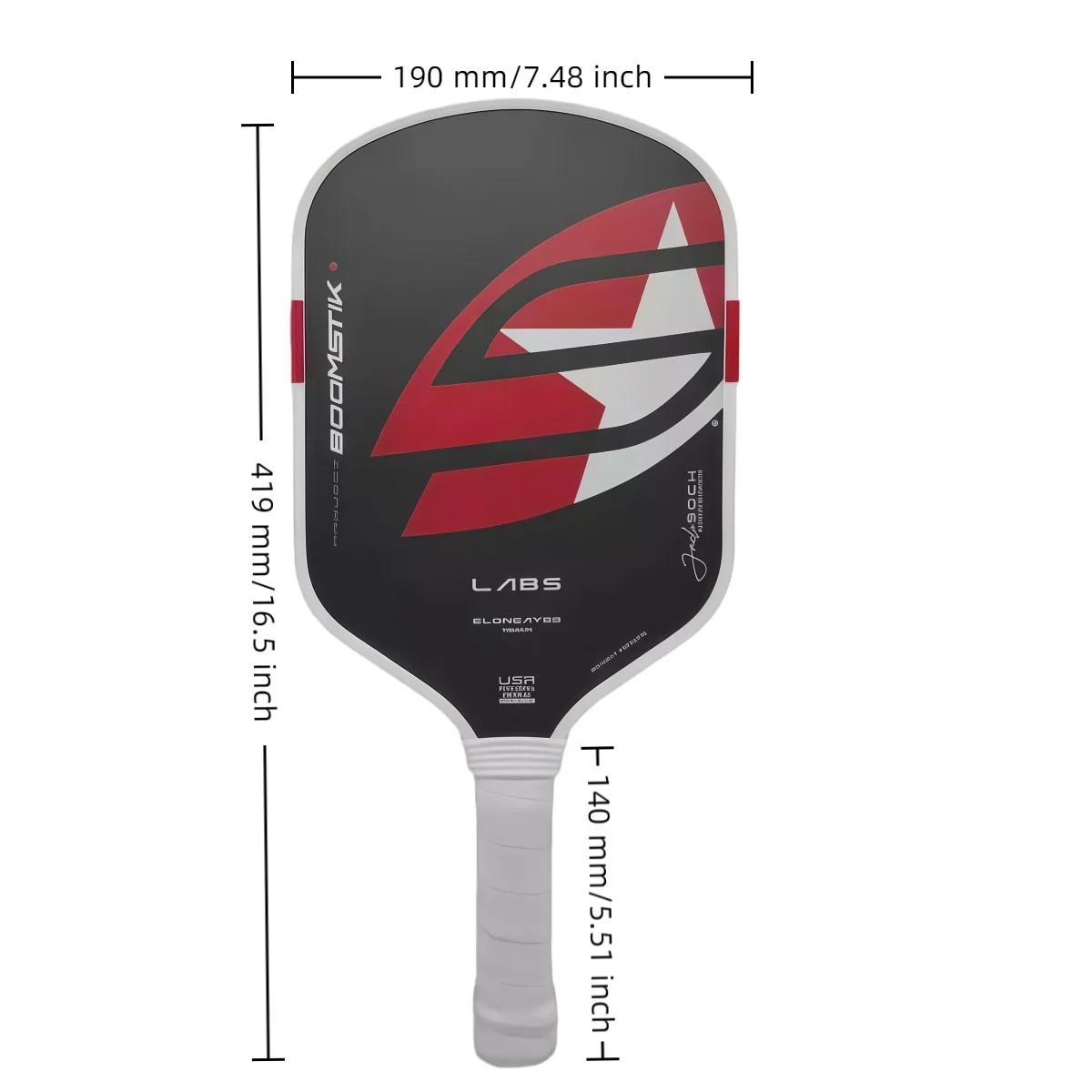 Boomstik Carbon Fiber T700 Pickleball Paddle, Foam Core for Better Control, 16mm Thick Hot Formed, High Friction Surface, Ideal for Competitive Players