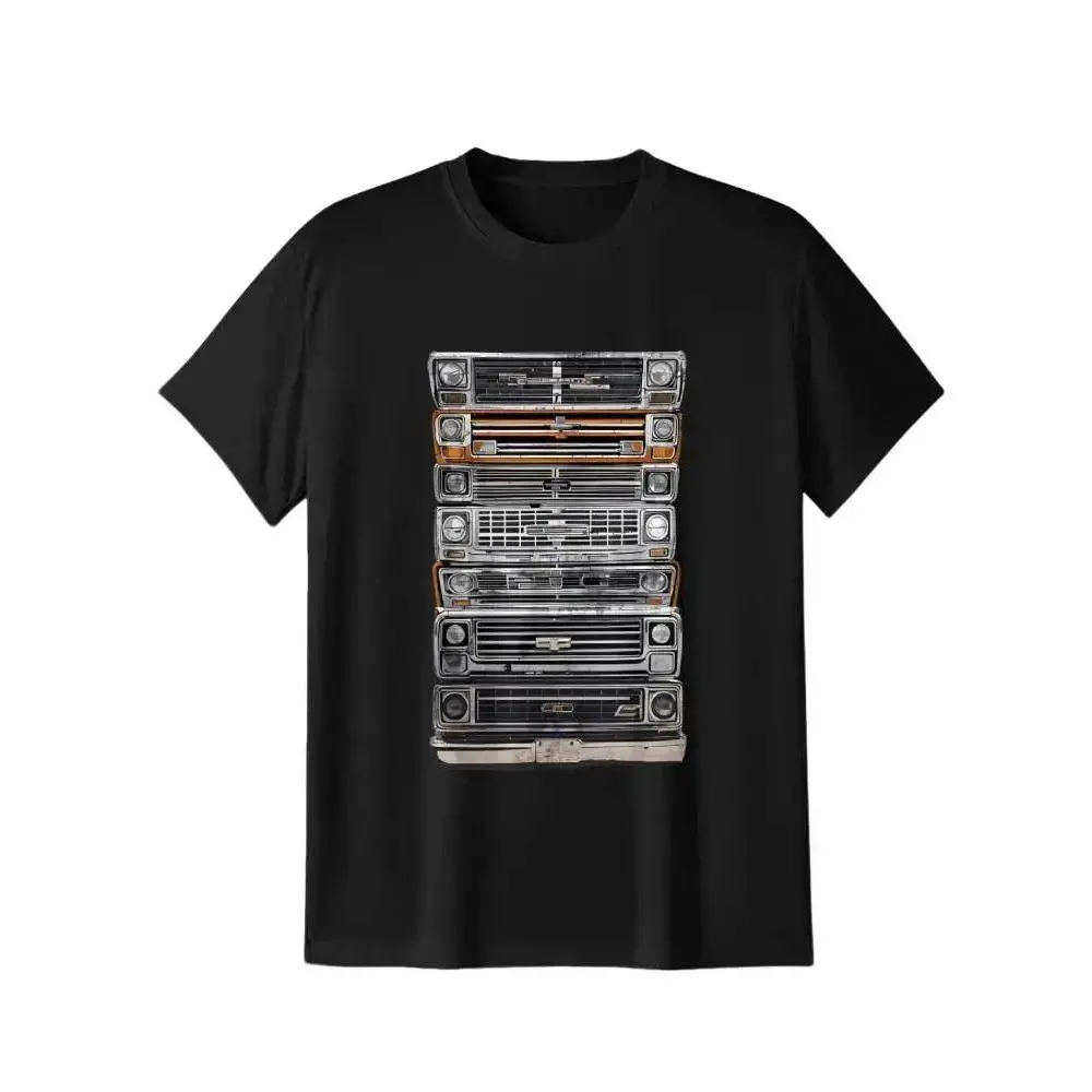 Men's Slammed Square Body Truck Graphic T-Shirt, Classic Fit 100% Cotton Crewneck with Fade-Resistant Print, M, Streetwear, Shortsleeve, Menswear, Tshirt, Mens Clothing, Casual Fit sohochic