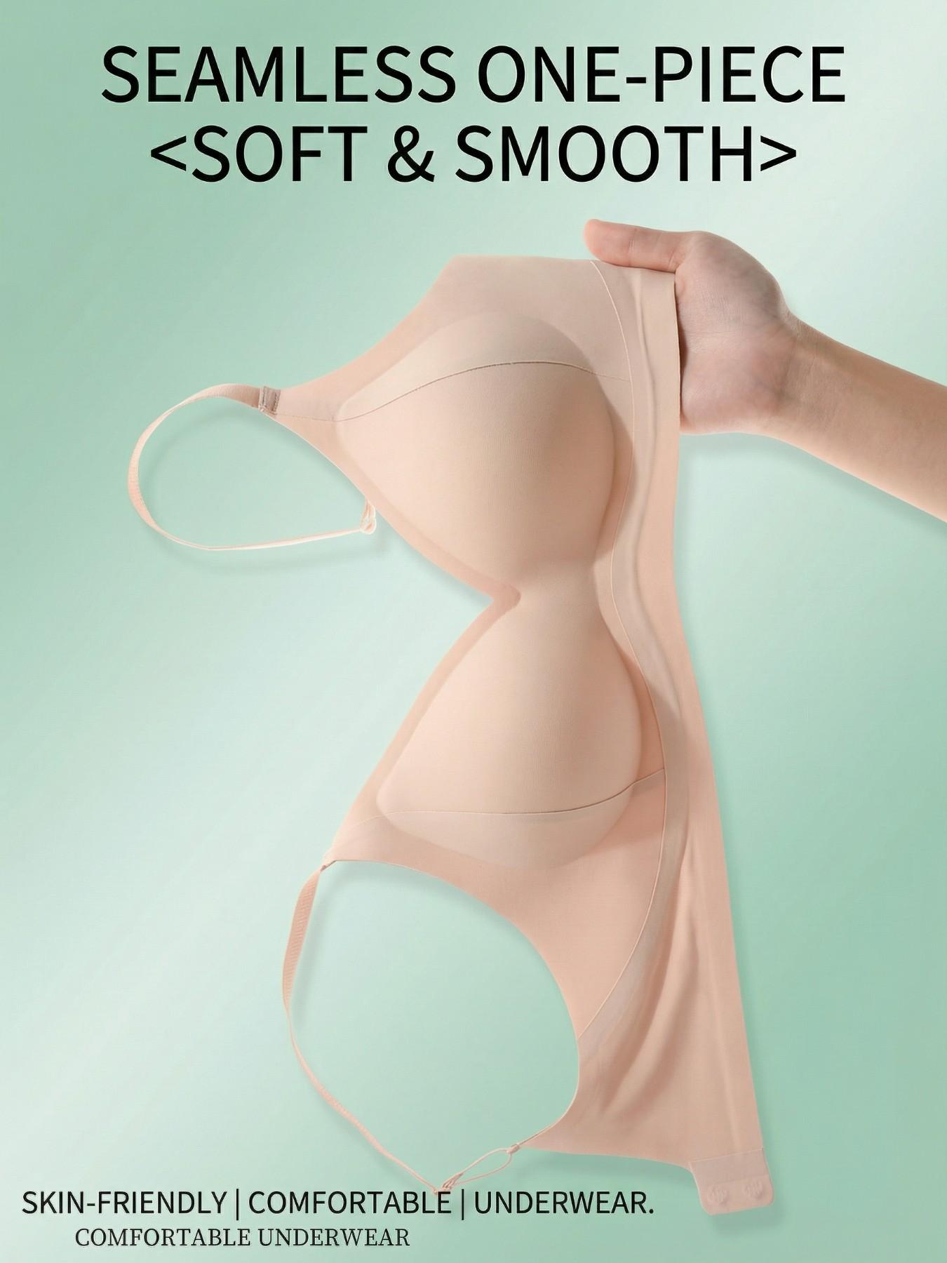 Women's Seamless Wireless Bra with Fixed Cups - Machine Washable, No Deformation & No Cup Shift, Comfort Support Everyday Bra