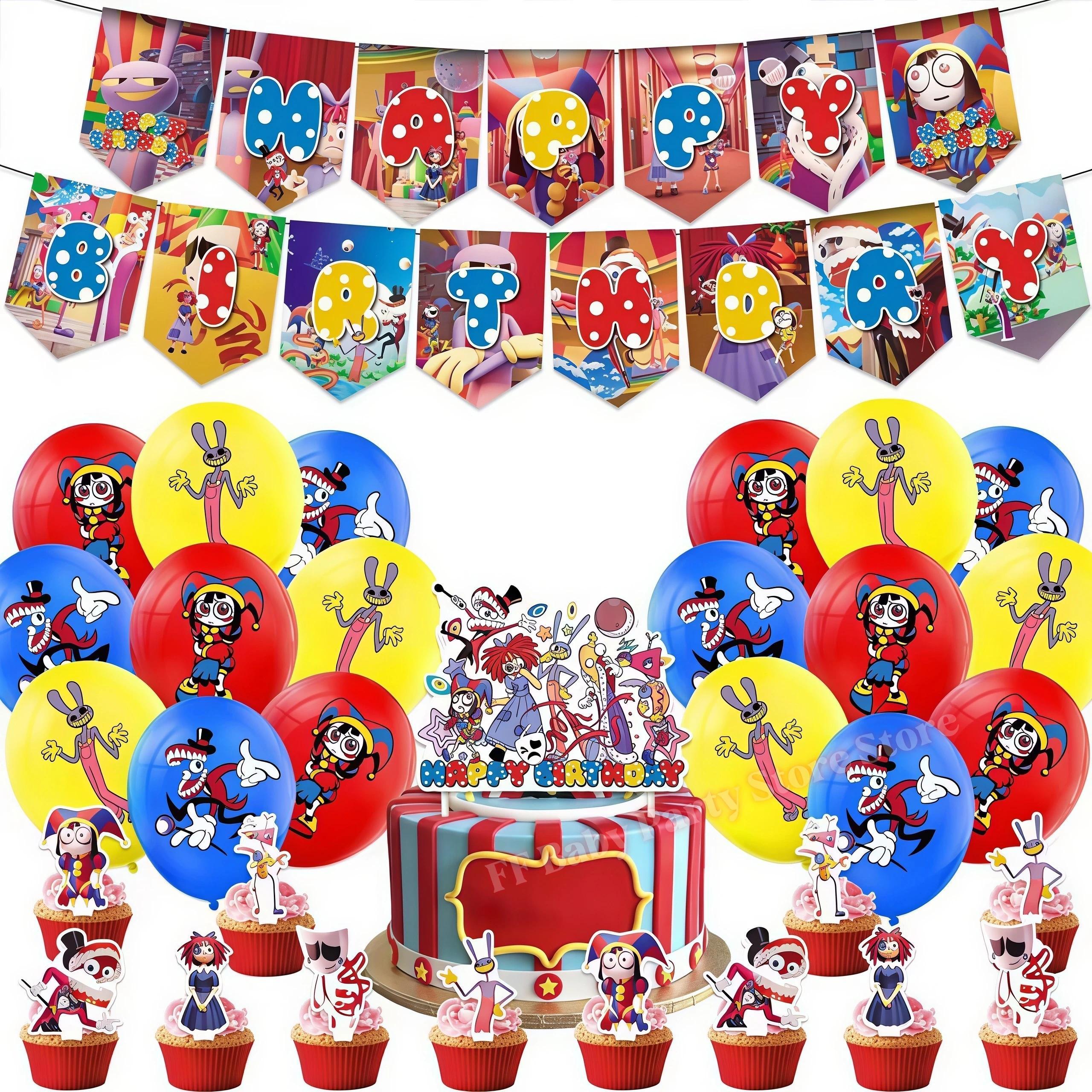 Amazing Tableware Birthday Party Decoration Digitaled Circus Balloon Plate Cup Banner Kids Favor Gift Baby Shower Party Supplies