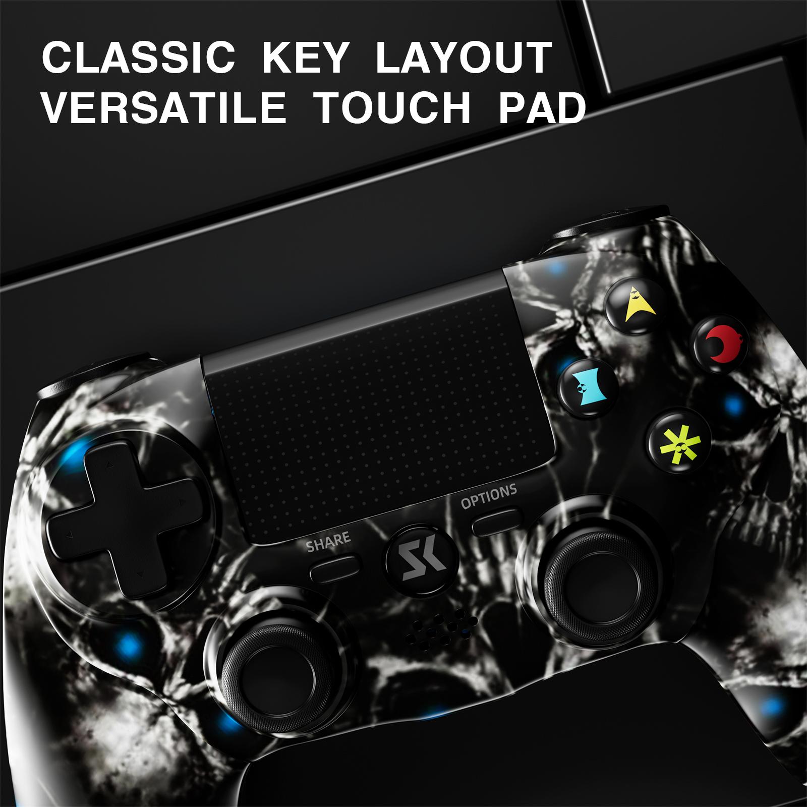 ISHAKO Wireless Controller For PS4/PS3/Android/iOS/PC/Laptop, With Double vibration, Motion sensing, Touch Pad, Audio jack, 800mAh Battery, PS415 Ghost ISHAKO Wireless Controller For PS4/PS3/Android/iOS/PC/Laptop, With Double vibration, Motion sensing, Touch Pad, Audio jack, 800mAh Battery, PS415 Ghost