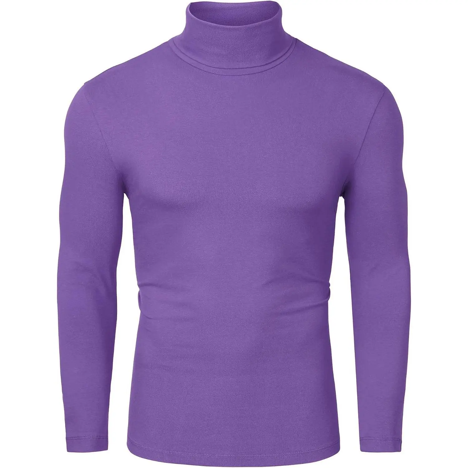 Men's Turtleneck Top Slim Fit Long Sleeve Pullover Turtle Neck Shirt