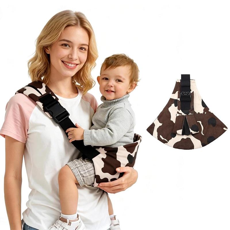 Baby Carrier Slung, Portable Lightweight Anti-Slip Bottom Seat, Leopard Print Design, Unisex Infant & Toddler Wear, Travel, 10-30 Lbs Capacity