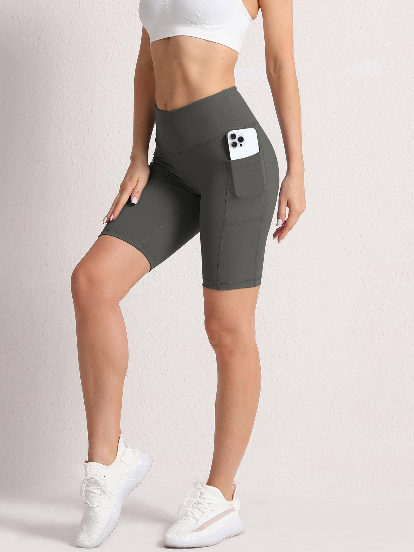 CHRLEISURE 3PCS Biker Shorts for Women High Waist Ultra Soft Womens Workout Shorts with Pocket Opaque Yoga Gym Running Volleyball Short