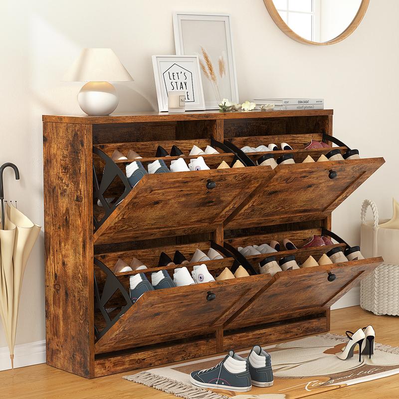 VOWNER Shoes Cabinet with Drawers for Narrow Entryway,Shoe Storage Cabinet Shoe Rack Organizer for Bedroom Living Room