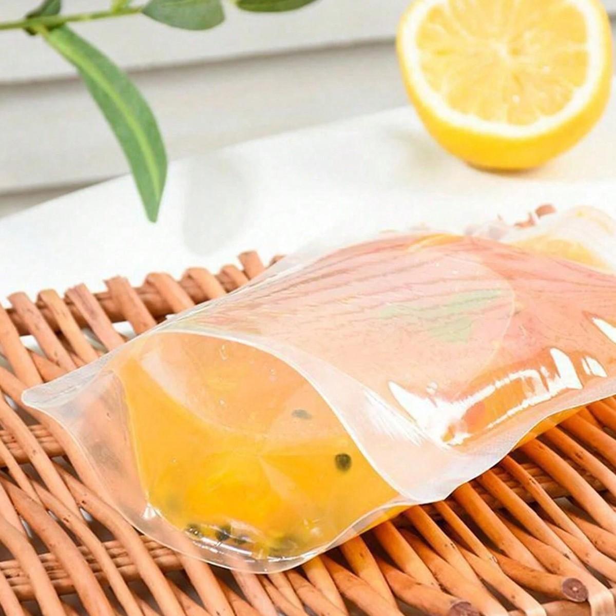 10-Pack Reusable Hidden Plastic Drink Bags, Leak-Proof Storage Pouches, Transparent Plastic Bags, Ideal for Beverages, Yogurt, Travel Use