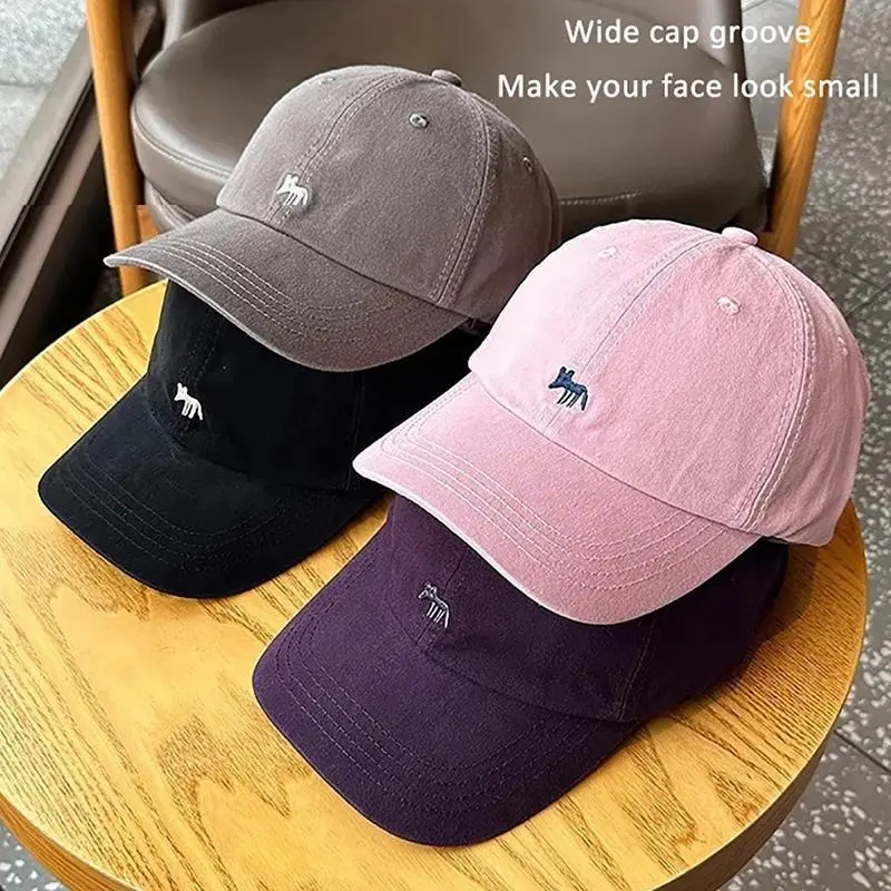 Fashion Cartoon Fox Embroidery Baseball Caps Men Women Hip Hop Hat Summer Breathable Sun Unisex Streetwear Bone