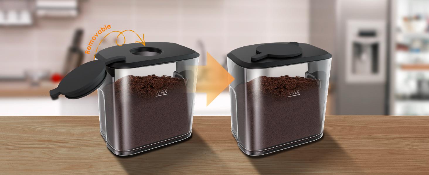 Homtone Conical Burr Coffee Grinder, Anti-Static Electric Espresso Grinder with 51 Precise Settings, Adjustable Coffee Bean Grinder for 2-12 Cups, Clog-Free, Digital Display Stainless Steel