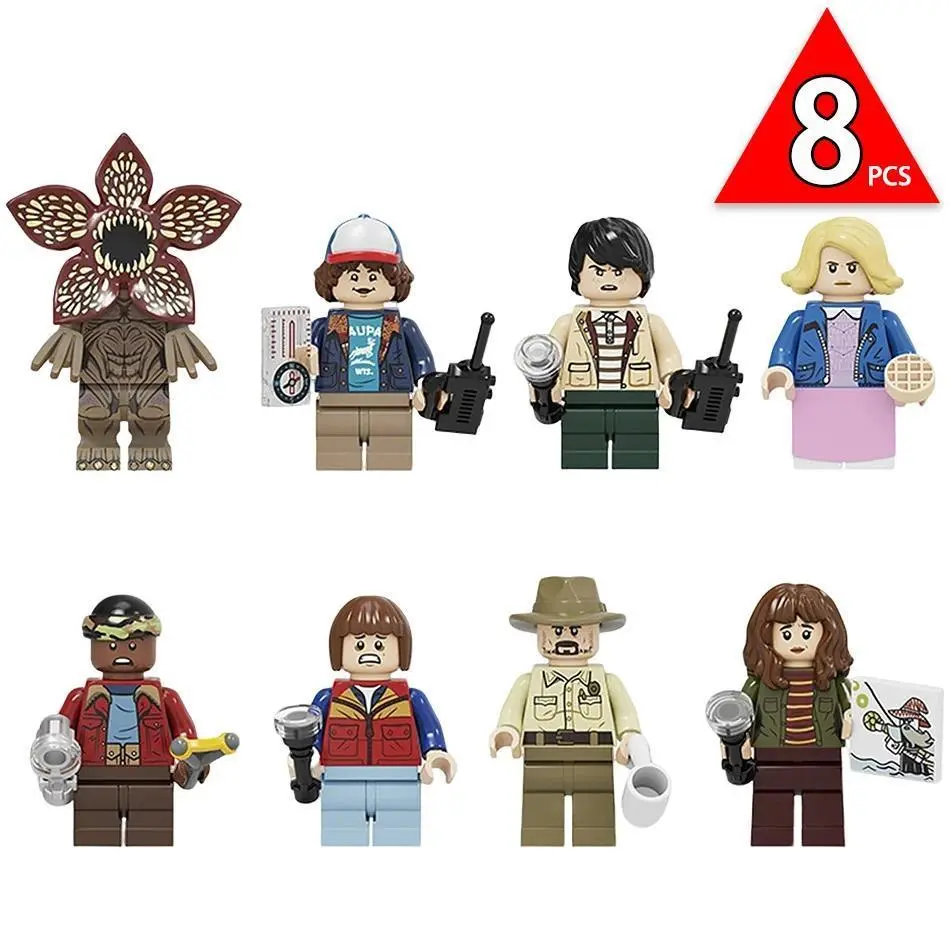 2026 The Horrible Movie Dustin Mike Vecna Will Eleven Demogorgon Model Figure Blocks Construction Bricks Toys For Children Gift