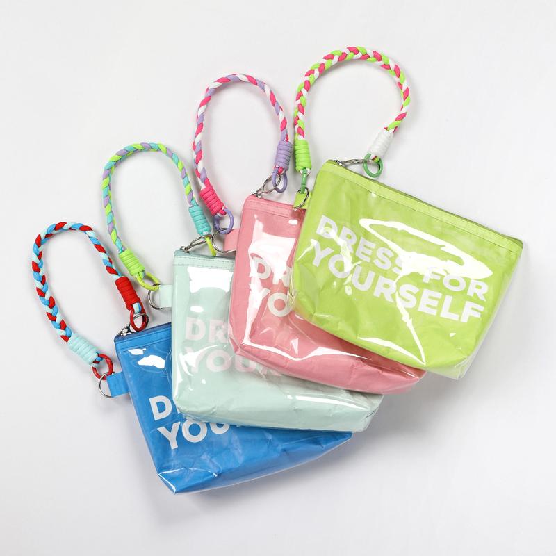 Blooming Jelly Waterproof DuPont paper Pouch Purse Women Bag Matching Wristlet