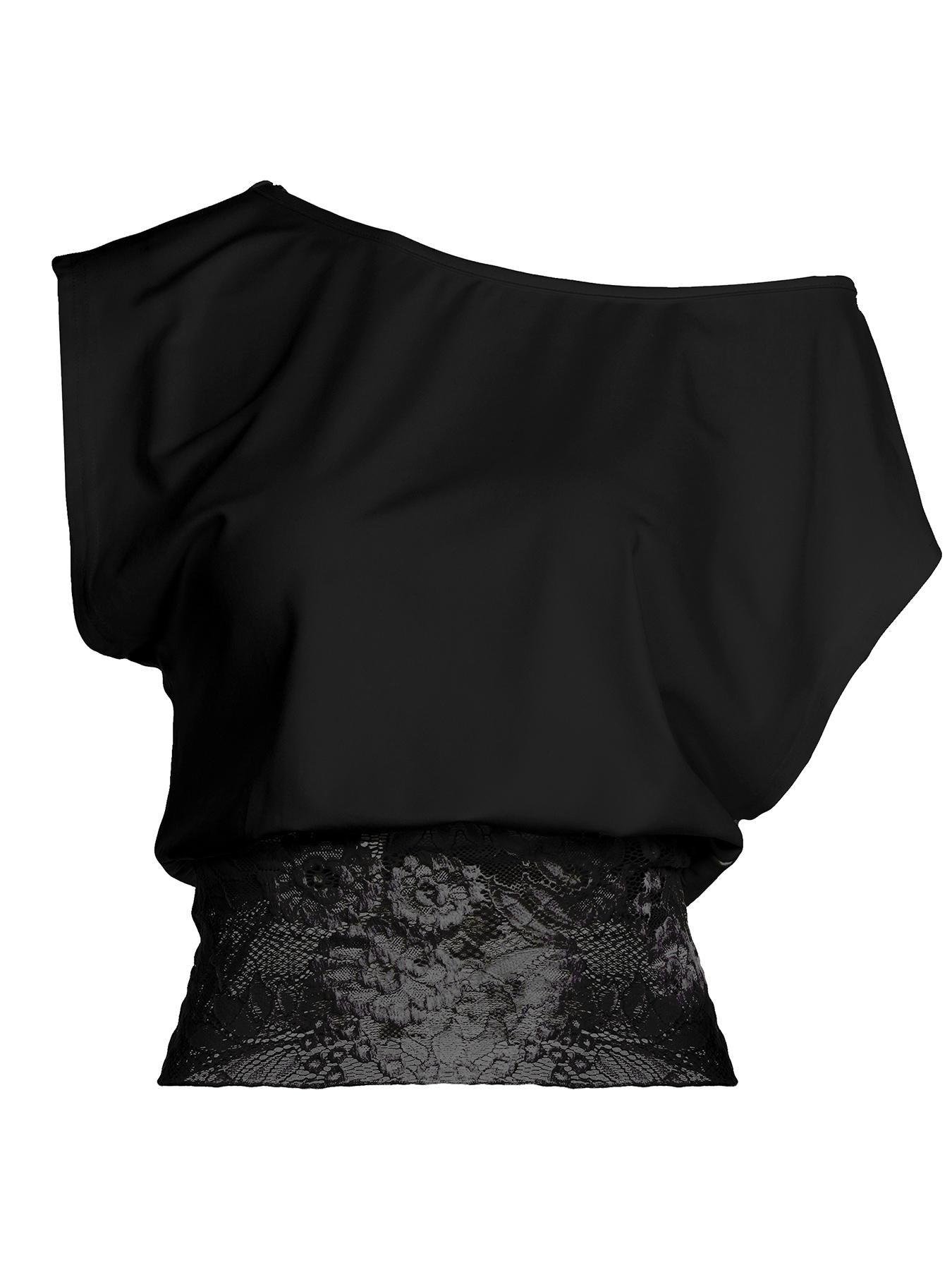 Women's Elegant Chic Lace Patchwork Asymmetric Sleeveless Top, Slim-Fitting Plain Design, Perfect for Casual and Stylish, Asymmetrical