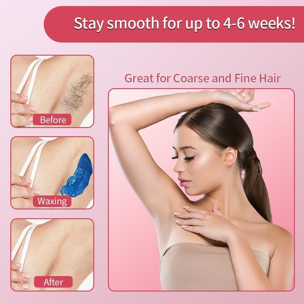 Viilife Wax Heater Depilatory Kit, Portable Wax Heater, Includes 4 Packs of Wax Beans and Sticks, Full Body Hair Removal Set for Beginners