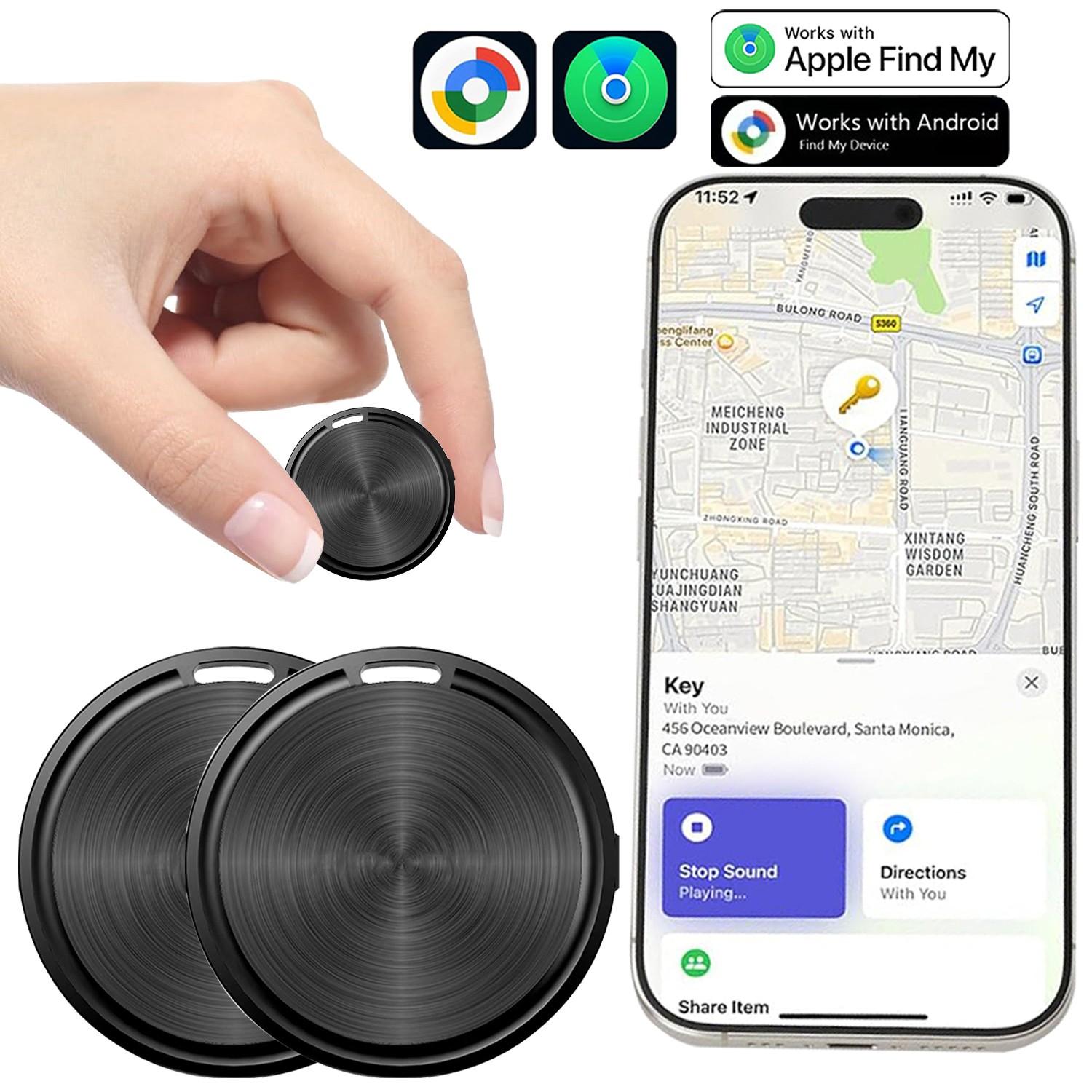 Smart Dual System Tracker, Bluetooth-compatible Location Finder for Keys Wallet Luggage Pets, Precision Tracking Anti-Loss Device for Android Phones