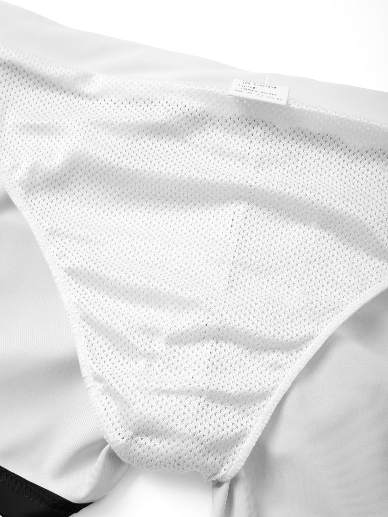 Men's Solid Color Quick Dry Swimwear Swimming Beach Board Shorts with Mesh Lining and Pockets Drawstring Design Elastic Waist