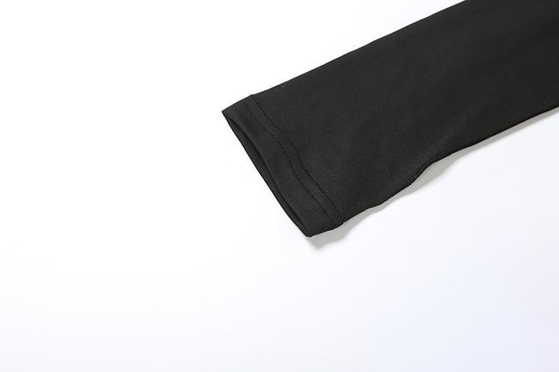 DOUCIU Basic Sporty Casual Tight-Fitting Sexy Hot Trendy Street Cool Women'S Thin Solid Color Fur Collar Spliced Off-Shoulder Long Sleeve Street Fashion Jumpsuit