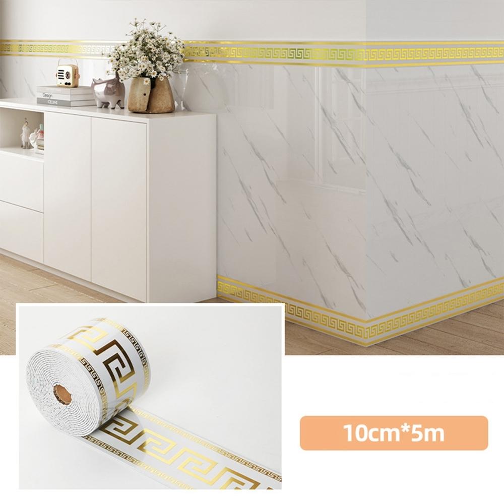 1 Roll Imitation Brick Panel Marble Backsplash Wallpaper European Marble Pattern PVC Material 197×3.94 Inches Thick Self-Adhesive Waterproof DIY Decoration for Bedroom Kitchen Bathroom