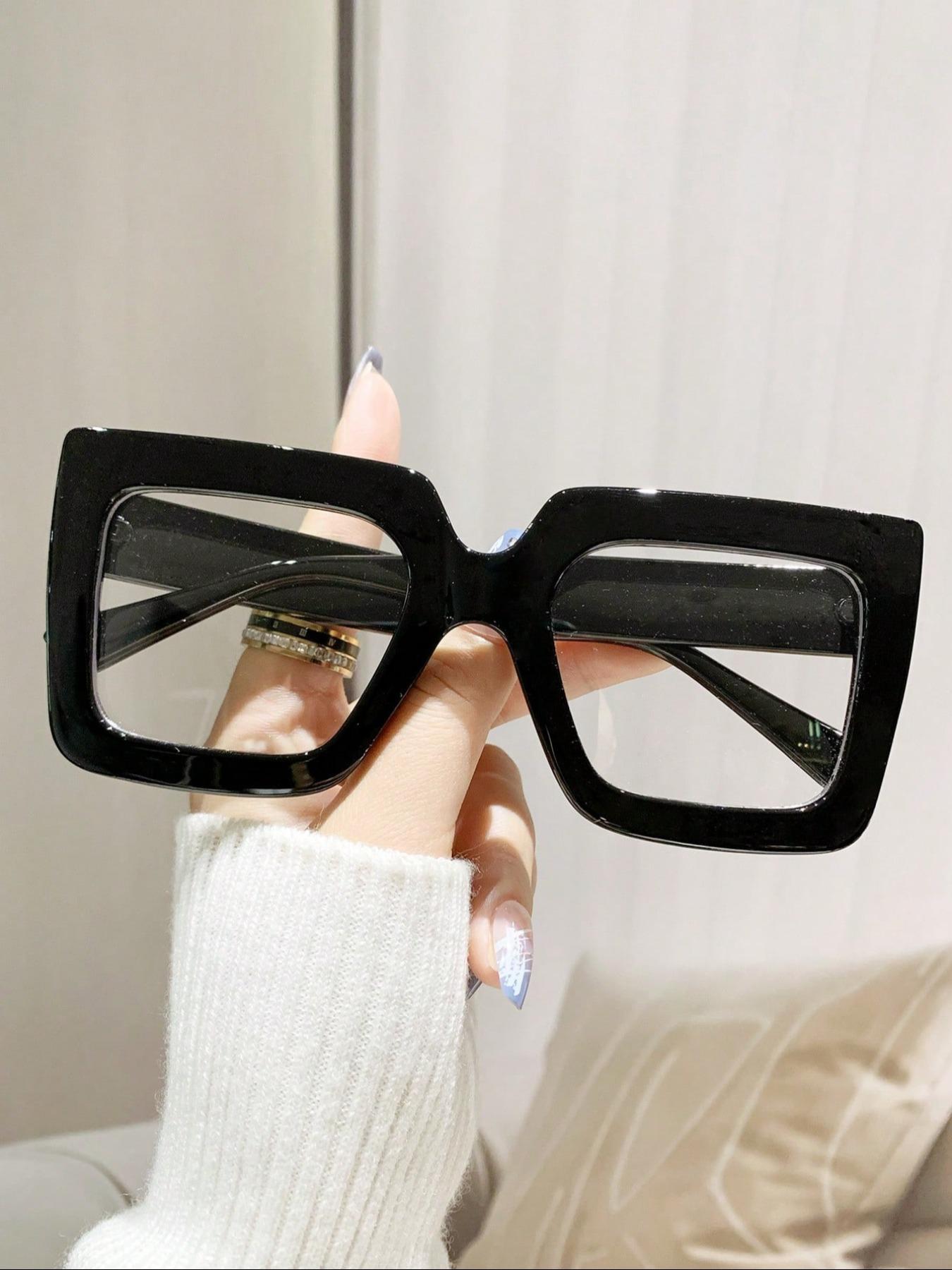 Unisex Vintage Oversized Eyeglasses, Stylish Trendy Eyewear, Trendy Casual Eyeglasses for Everyday Use, Fashion Accessories for Outdoor Activities
