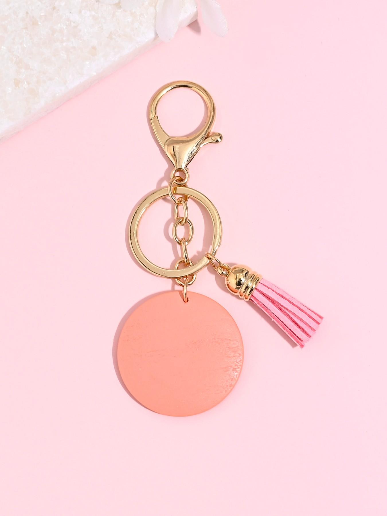 Creative Fashion Mama Wooden Sign Keychain, Heart Fringe Design, Bag and Car Decoration, Mother's Day Gift for Mom