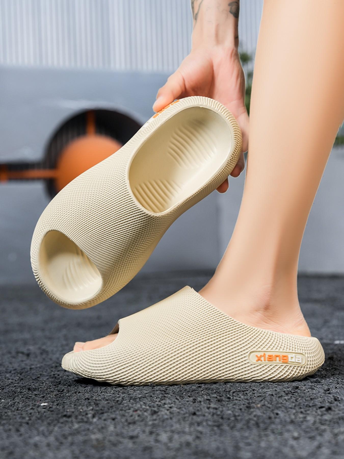 Men's Cloud Cushion Shock Absorption Arch Support Sandals, Soft Elastic Feel, Outdoor & Home Wear, Anti-Slip Beach Slippers