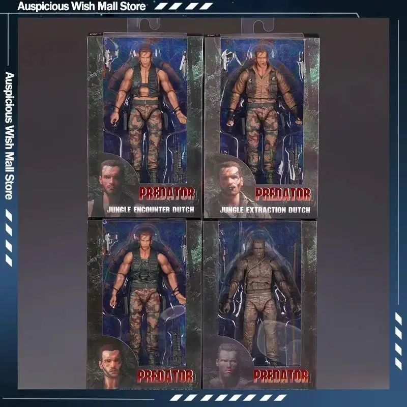 2026 New hot item New Predator Dutch 30th Anniversary Edition Action Figure Collectible Model With 4 Styles Rich Accessories Movable Joints Gift