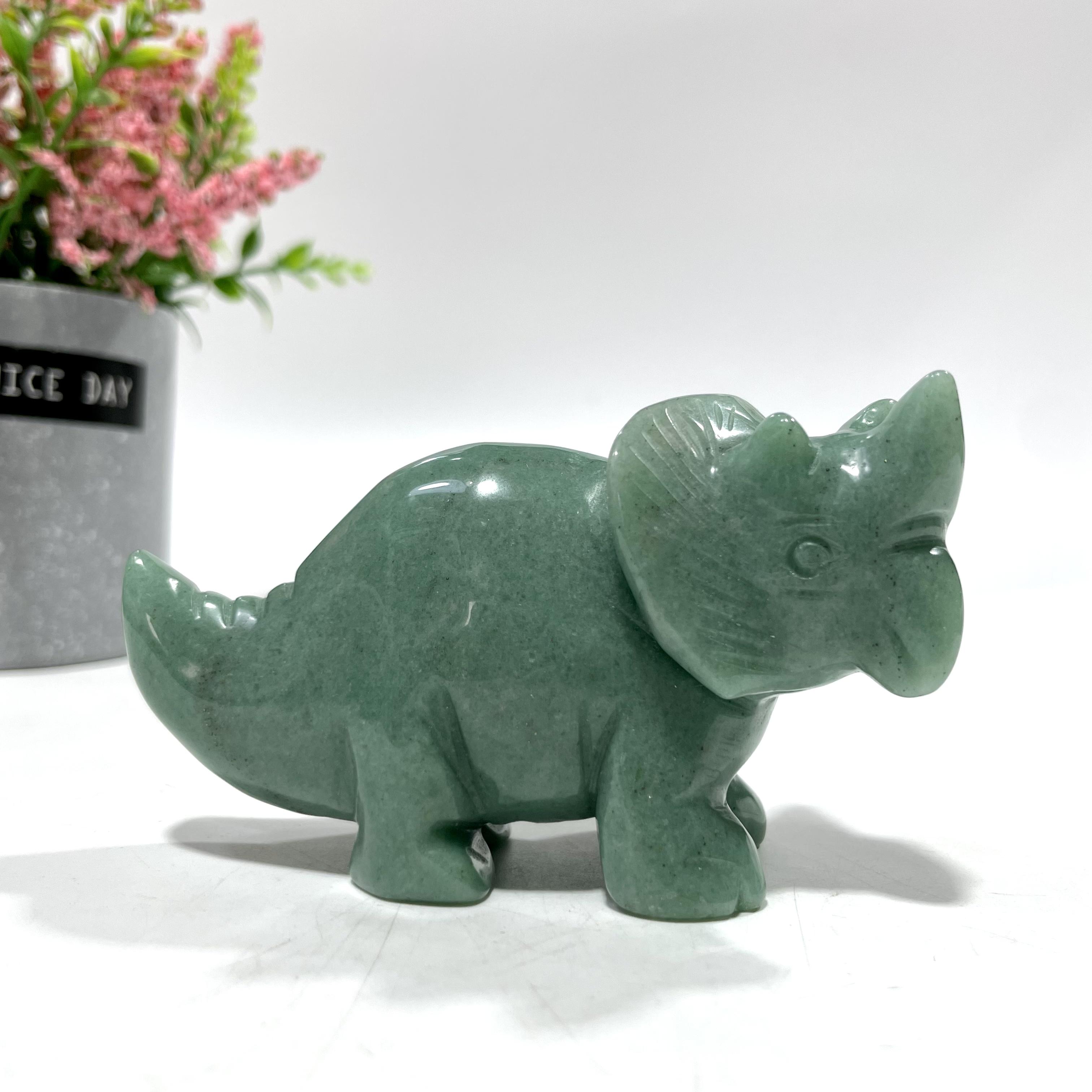 Green Aventurine Animal Crystal Carvings Flower Fairy Cat bird Tortoise Dolphin Bear Fish Seal Dinosaur Rhinoceros Frog Shark Carvings Healing Stones Natural Stone Chakra Balancing Reiki Home Office Decor From IG Crystal