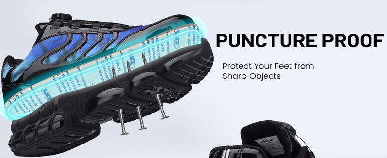 Steel Toe Shoes for Men Women Indestructible Work Shoes Lightweight Steel Toe Sneakers Women Safety Shoes Puncture Proof Composite Toe Shoes