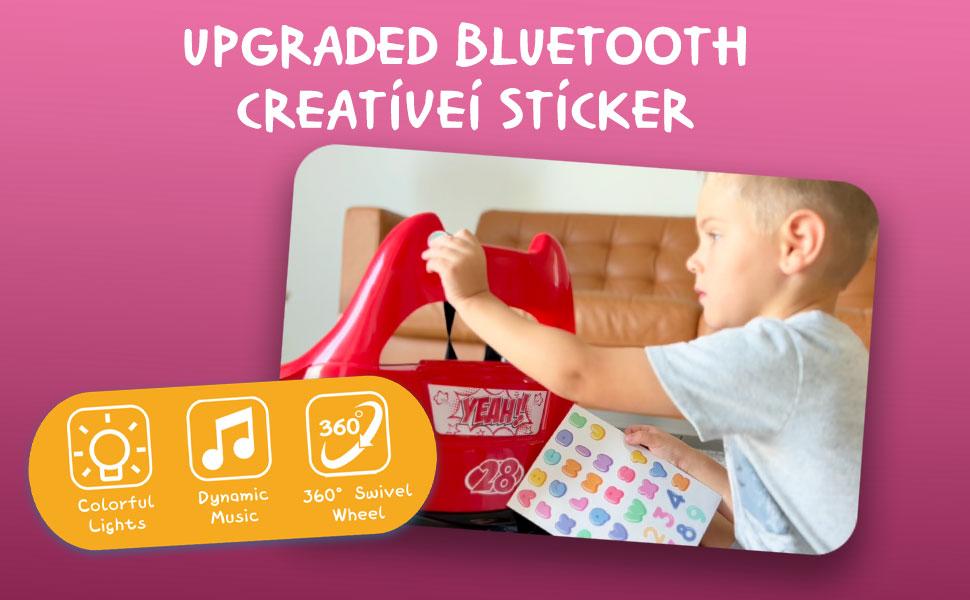 12V ride on bumper car for kids,electric car for kids,1.5-5 Years Old,W/Remote Control, LED Lights, Bluetooth & 360 Degree Spin, Vehicle body with anti-collision padding Five-point Safety Belt,2wd