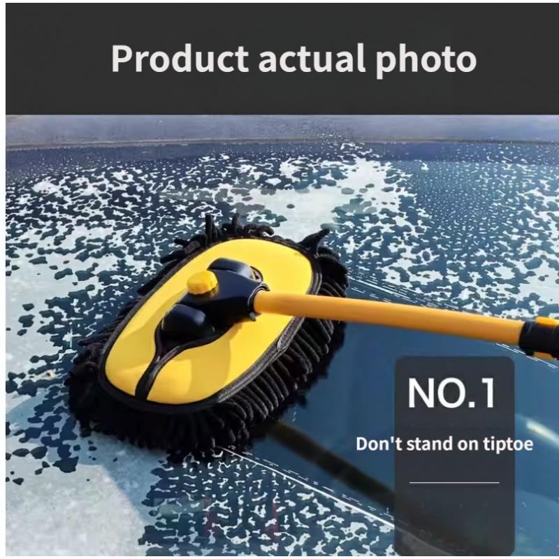 Snowy Neck Thickened Car Wash Brush Head - Adjustable Bendable Extension for Replacing Brush Heads - Expanded Furry Car Wash Brush Accessories