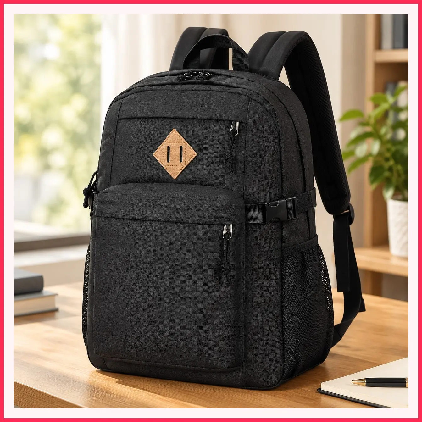 32L Backpack for School College Bookbag Middle High School Backpacks Casual Daypack Travel Backpack BlackGift
