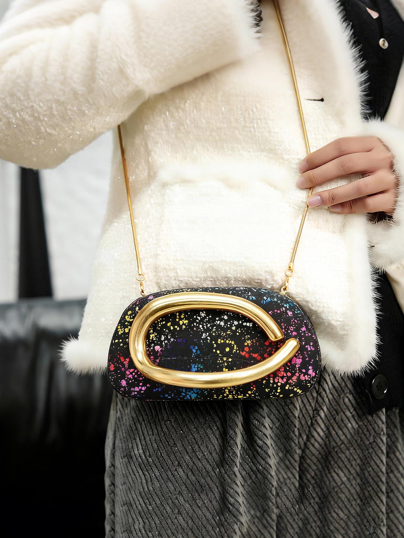 Women's Evening Bag, Crocodile Pattern Handbag, Handheld Bag Purse, Elegant Simple Party Purse, Fashion Accessories for Weddings, Christmas, Birthdays, Ideal Gift