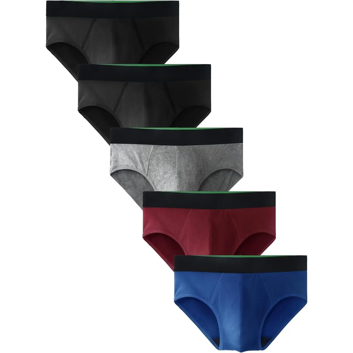 Mens Incontinence Underwear Washable Cotton Leak Proof Underwear for Men Briefs 5 Pack