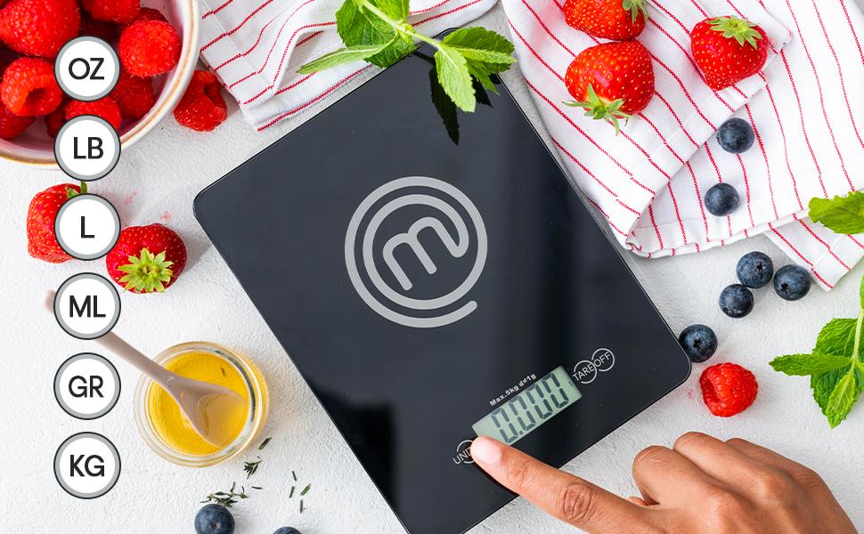 Food Grams and Ounces for, Food Weight with LCD Display for Baking & Cooking, Tempered Scales, Weighing of 0.1oz, 11lb Weight Capacity