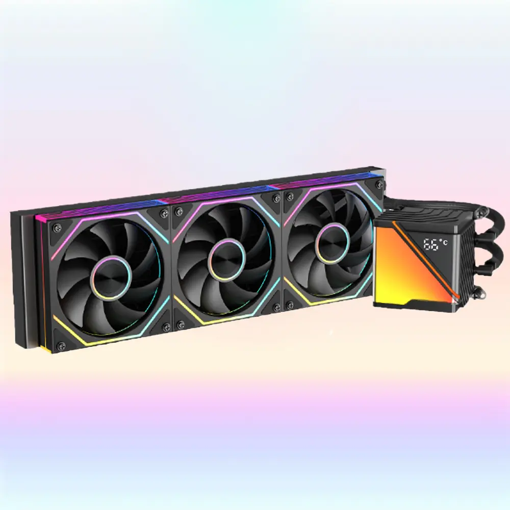 360 All In One CPU Liquid Cooler Digital Display ARGB Lighting Cooling Fans For Desktop Computer