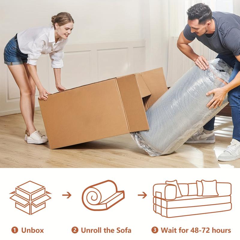 78.8'' Sofa Bed Cloud Couch Corduroy Upholstered Sectional Convertible Multi-Functional Floor Sofa for Living Room & Apartment Furniture