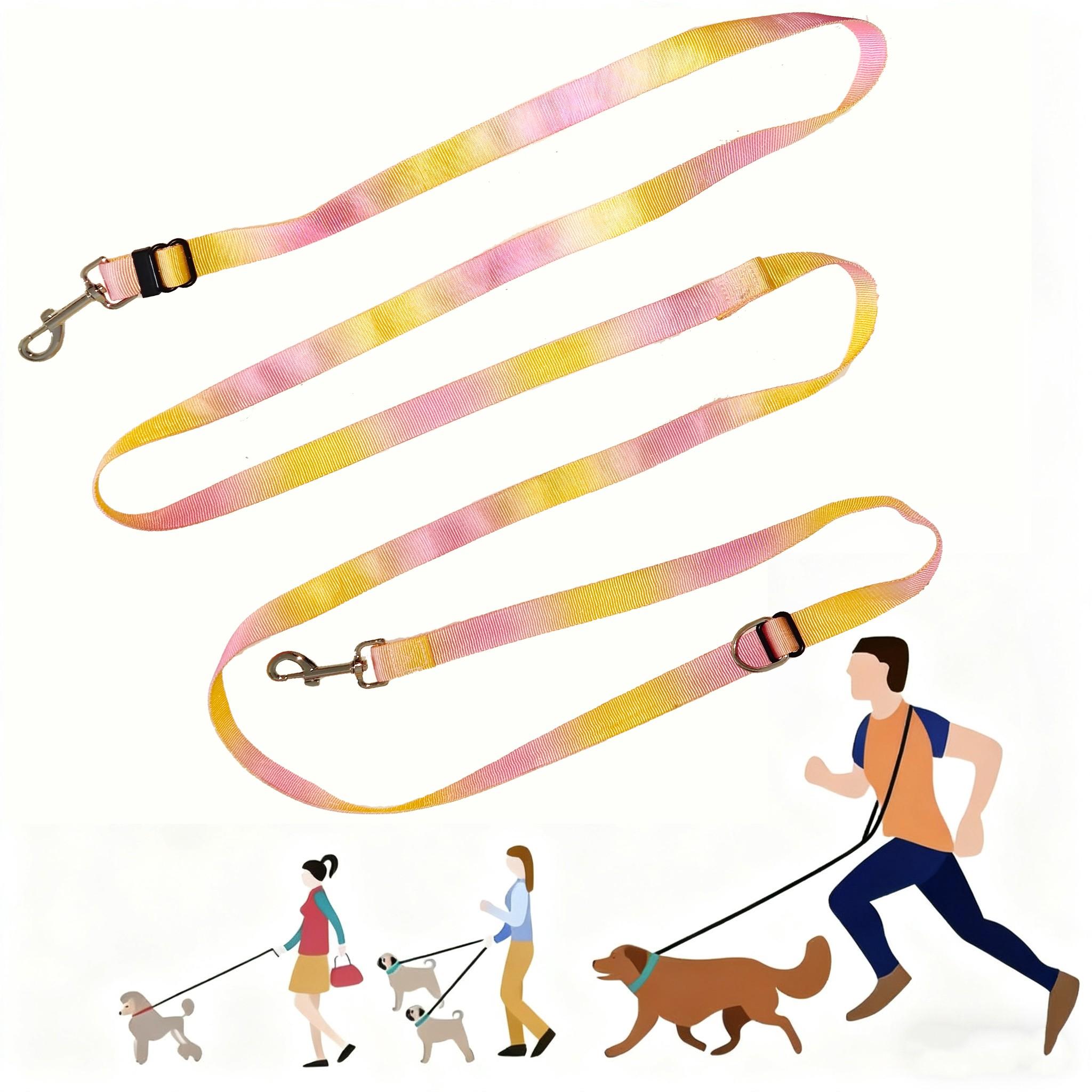 Adjustable Pet Leash, Gradient Color Outdoor Dog Walking Leash, Durable and Comfortable Pet Harness, Ideal for Daily Walks