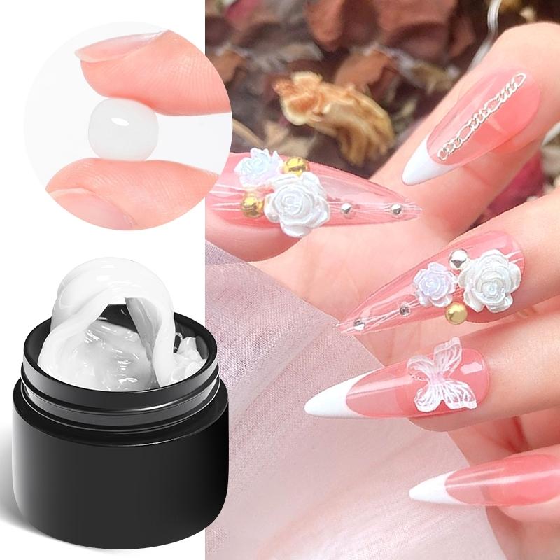 4pcs Non-Stick Solid Gel Set with Double-Headed Pen, 3D UV Nail Gel Kit for Nail Embossing & Sculpting, DIY Manicure at Home