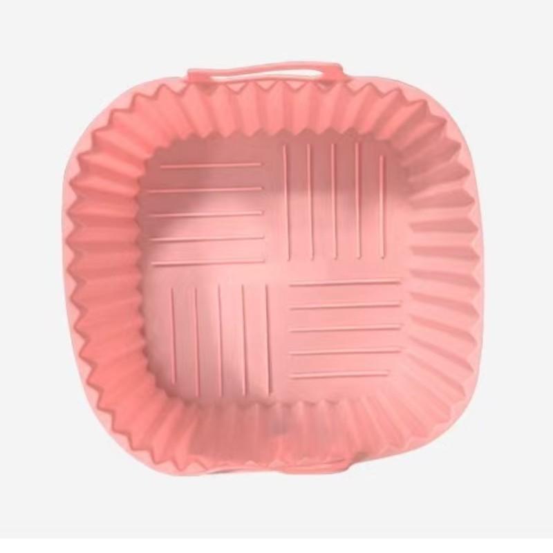 Reusable Silicone Air Fryer Mat, 21cm Square, Fits 4-7 Quart Air Fryers, Microwave Safe, Easy Clean, Non-Stick, Healthy Cooking