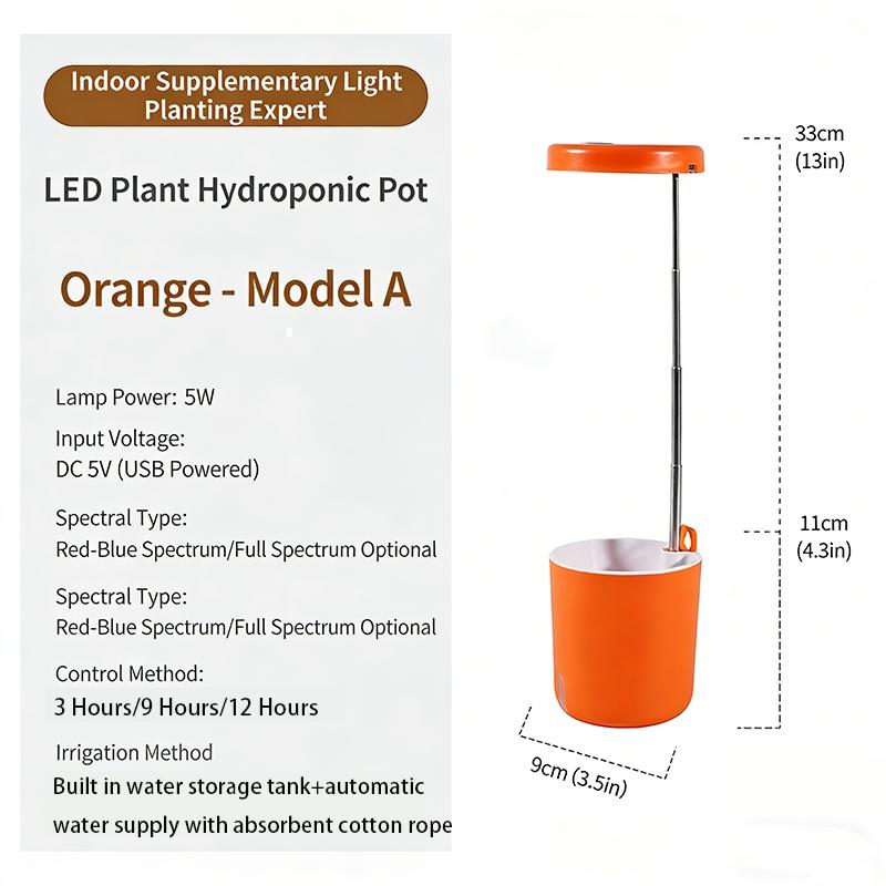 Mini Hydroponic System, LED Grow Light, Grow Light, Comes with a cup base, Full Spectrum & 3/9/12H Auto Timer, Less Water, Grow Light for Year-Round Herbs, Flowers, Vegetables in Home, And Perfect for Kitchen Office - Round Harvest in Small Spaces.