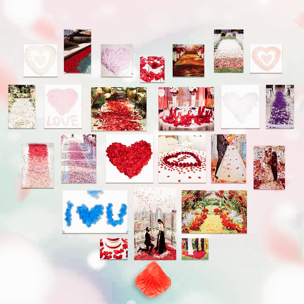 100pcs Artificial Rose Petals, DIY Spring Decorations, Wedding Birthday Party Supplies, Romantic Home Decor, Valentine Gift