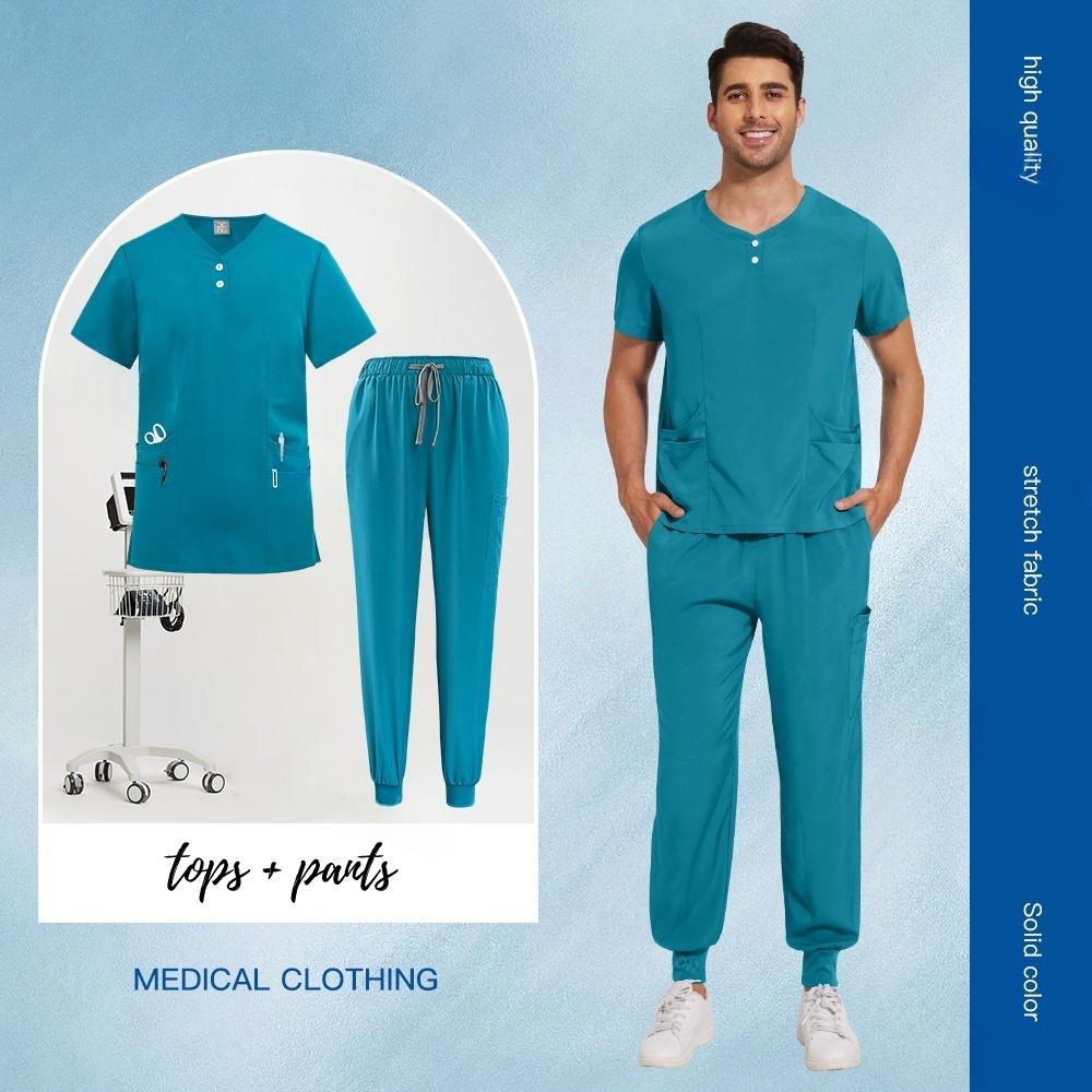 Staff Uniform Sets Hotel Work Wear Medical Scrubs Beauty Salon Front Desk Uniform Tops And Pants