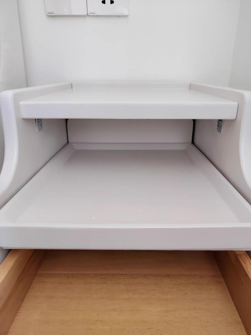 Elegant Small Nightstand, Solid wood - No MDF, Space-Saving Bedside Table with Drawers